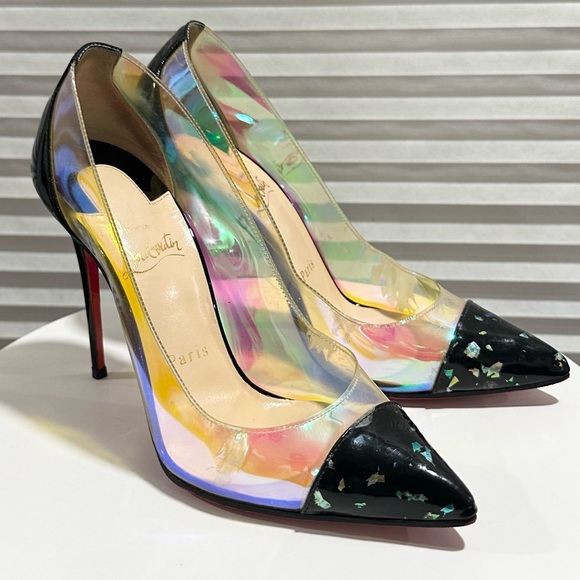 🌺 CHRISTIAN LOUBOUTIN🌺 Iridescent PVC Debout Size: 36.5 - Picture 6 of 16